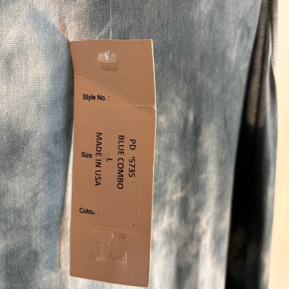 PAPILLON Sz L Maxi Dress Tie Dye Slinky Cross Strap Back Tulip Hem NEW WITH TAG - Picture 8 of 12